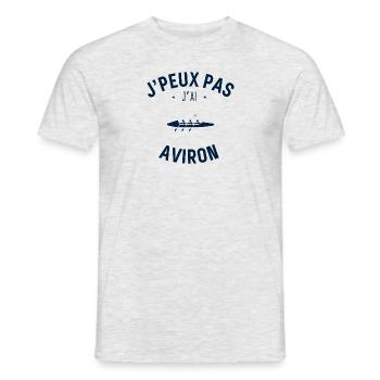 J Peux Pas J Ai Aviron - T-shirt homme - gris chiné - Devant - AI Model Male 178 dark (178cm)