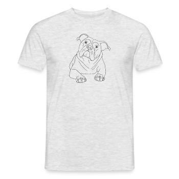 Old English Bulldog - Männer T-Shirt - Grau meliert - Vorne - AI Model Male 178 dark (178cm)