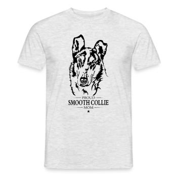 Smooth Collie Shorthair Maman Chien Chien Wilsigns - T-shirt homme - gris chiné - Devant - AI Model Male 178 dark (178cm)