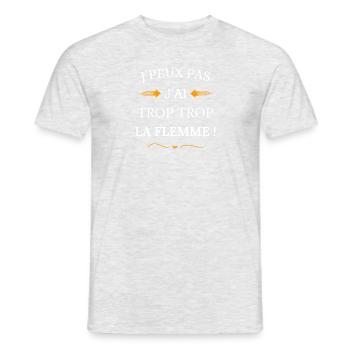 Ich kann nicht, ich bin zu faul - Männer T-Shirt - Grau meliert - Vorne - AI Model Male 178 dark (178cm)