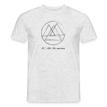 Berg / let's hike this mountain - Men's T-Shirt - heather grey - Front - AI Model Male 178 dark (178cm)