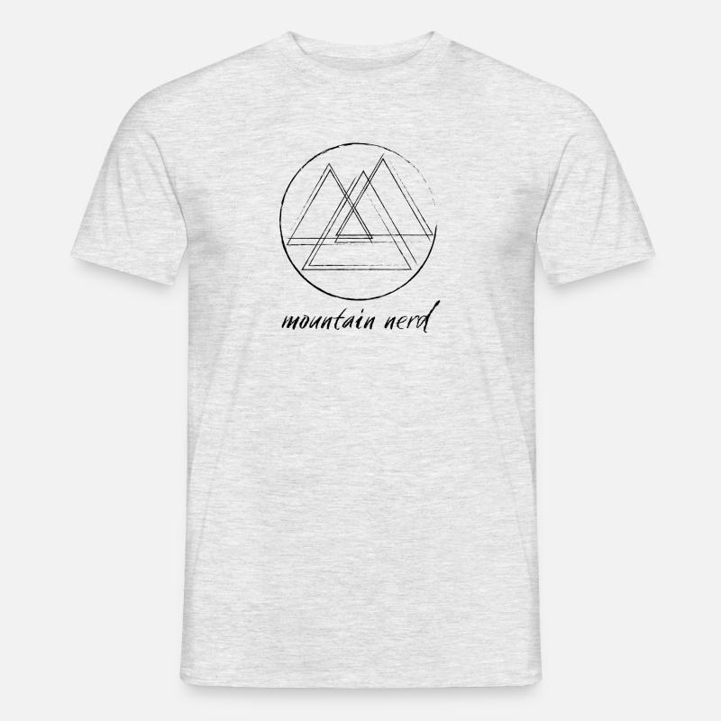 Berge Nerd / Mountain Nerd - Männer T-Shirt - Grau meliert