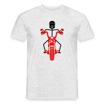 Stickmen noirs avec moteur rouge - T-shirt homme - gris chiné - Devant - AI Model Male 178 dark (178cm)