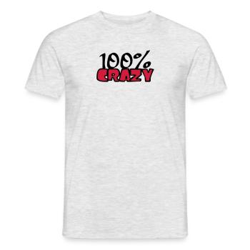 confus 100 cent pour cent texte de bande dessinée - T-shirt homme - gris chiné - Devant - AI Model Male 178 dark (178cm)