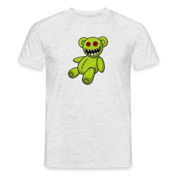 Zombie Teddy - Monster Halloween Bär Liebhaber Fan - Männer T-Shirt - Grau meliert - Vorne - AI Model Male 178 dark (178cm)