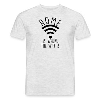 W-LAN EST LA MAISON - T-shirt homme - gris chiné - Devant - AI Model Male 178 dark (178cm)