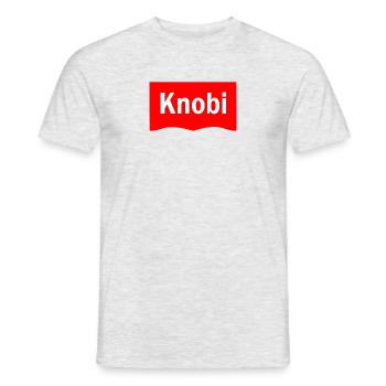 Knobi - Männer T-Shirt - Grau meliert - Vorne - AI Model Male 178 dark (178cm)