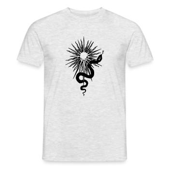 Snake and Sun Halloween - T-shirt homme - gris chiné - Devant - AI Model Male 178 dark (178cm)