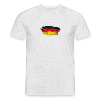 Deutschland Splatter - Männer T-Shirt - Grau meliert - Vorne - AI Model Male 178 dark (178cm)
