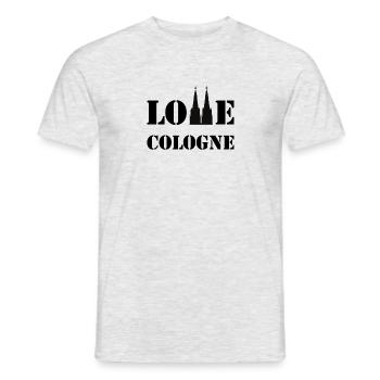 lovecologne - Männer T-Shirt - Grau meliert - Vorne - AI Model Male 178 dark (178cm)