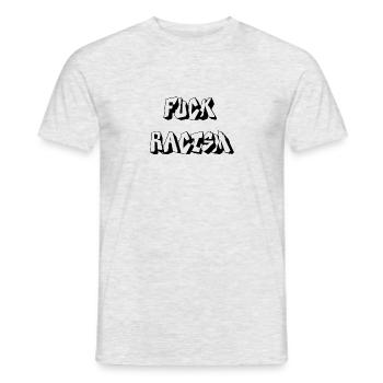 Fuck Racism - T-shirt homme - gris chiné - Devant - AI Model Male 178 dark (178cm)