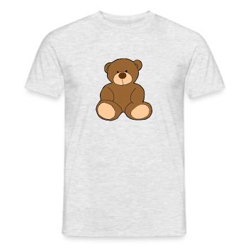 Teddy Bear - T-shirt homme - gris chiné - Devant - AI Model Male 178 dark (178cm)