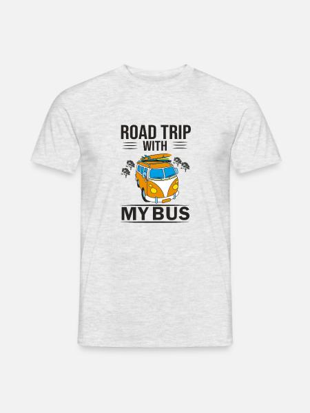 Road trip - Männer T-Shirt - Grau meliert