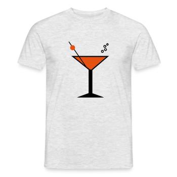 Cocktail - Men's T-Shirt - heather grey - Front - AI Model Male 178 dark (178cm)