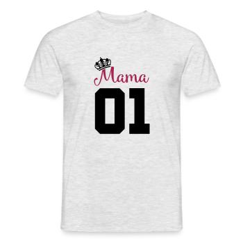 mama 01 - Männer T-Shirt - Grau meliert - Vorne - AI Model Male 178 dark (178cm)
