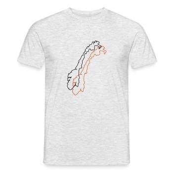 norway map - Männer T-Shirt - Grau meliert - Vorne - AI Model Male 178 dark (178cm)