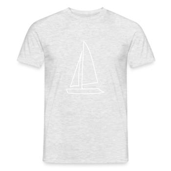 Segelboot - Männer T-Shirt - Grau meliert - Vorne - AI Model Male 178 dark (178cm)