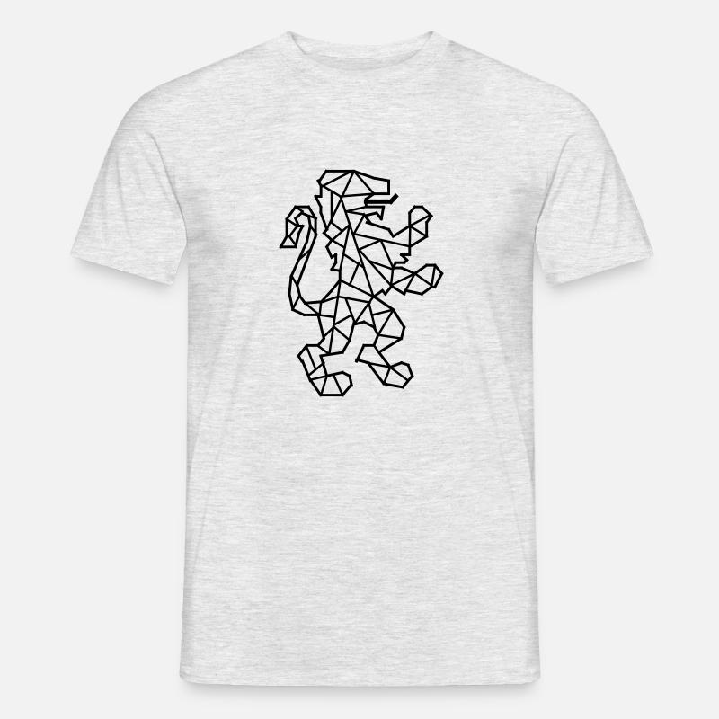 Löwe Wappen - Männer T-Shirt - Grau meliert