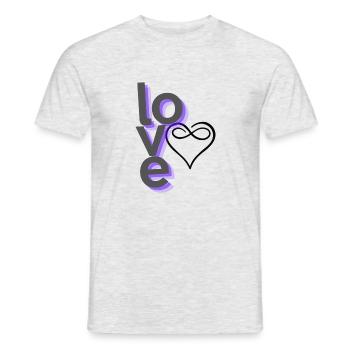 Liebe für die Ewigkeit - Männer T-Shirt - Grau meliert - Vorne - AI Model Male 178 dark (178cm)