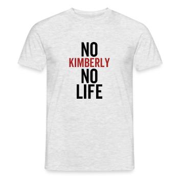 Keine Kimberly Kein Leben - Männer T-Shirt - Grau meliert - Vorne - AI Model Male 178 dark (178cm)