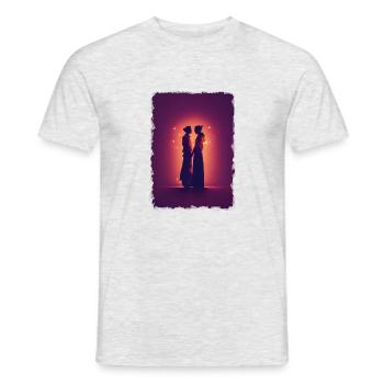 Liebe - Männer T-Shirt - Grau meliert - Vorne - AI Model Male 178 dark (178cm)