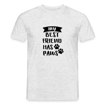 My Bestfriend Has Paws - Männer T-Shirt - Grau meliert - Vorne - AI Model Male 178 dark (178cm)