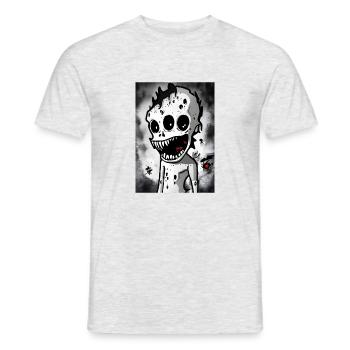 A Cute Cartoon Zombie No Coffee #1 - Männer T-Shirt - Grau meliert - Vorne - AI Model Male 178 dark (178cm)