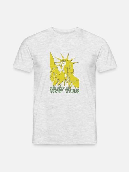 Die Stadt New York - Männer T-Shirt - Grau meliert
