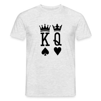 roi et reine - T-shirt homme - gris chiné - Devant - AI Model Male 178 dark (178cm)