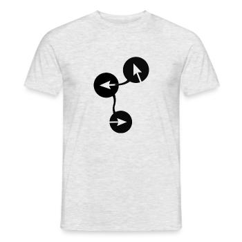 Pfeil - Männer T-Shirt - Grau meliert - Vorne - AI Model Male 178 dark (178cm)