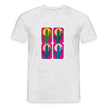 Cactus Mexico 4ply - Men's T-Shirt - heather grey - Front - AI Model Male 178 dark (178cm)
