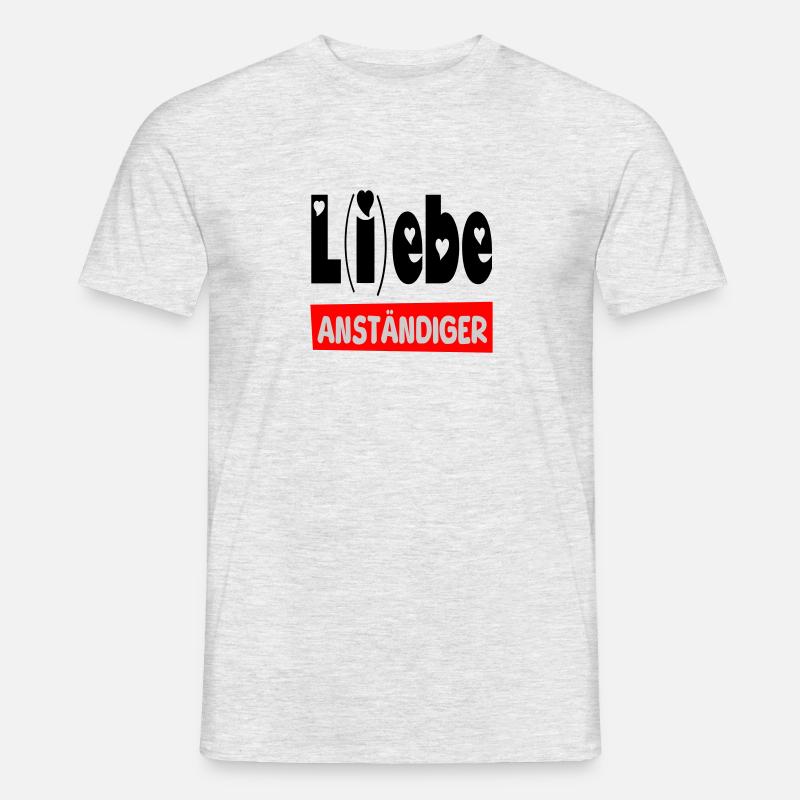 lebe anständiger II - Männer T-Shirt - Grau meliert