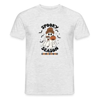 Gruselige Jahreszeit Helloween - Männer T-Shirt - Grau meliert - Vorne - AI Model Male 178 dark (178cm)