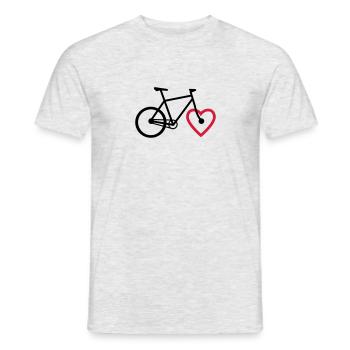 love bike - Männer T-Shirt - Grau meliert - Vorne - AI Model Male 178 dark (178cm)