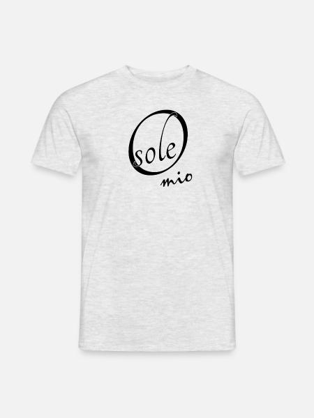 O sole mio - Männer T-Shirt - Grau meliert