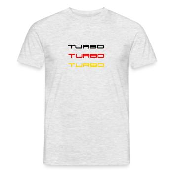 TURBO Car - Men's T-Shirt - heather grey - Front - AI Model Male 178 dark (178cm)