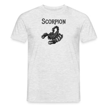 Scorpion signe du zodiaque. - T-shirt homme - gris chiné - Devant - AI Model Male 178 dark (178cm)