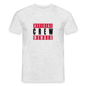 Cool Official Crew Member Team Logo - Men's T-Shirt - heather grey - Front - AI Model Male 178 dark (178cm)