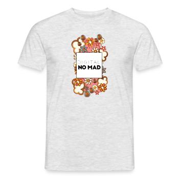 flower digital - T-shirt homme - gris chiné - Devant - AI Model Male 178 dark (178cm)