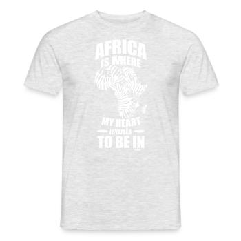 Afrika Urlaub Heimweh Reise Spruch - Männer T-Shirt - Grau meliert - Vorne - AI Model Male 178 dark (178cm)