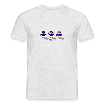Soccer Blue and White - Men's T-Shirt - heather grey - Front - AI Model Male 178 dark (178cm)