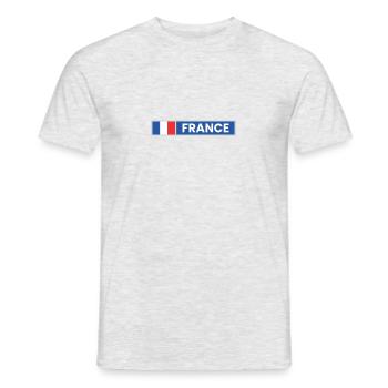 France National Flag - Men's T-Shirt - heather grey - Front - AI Model Male 178 dark (178cm)