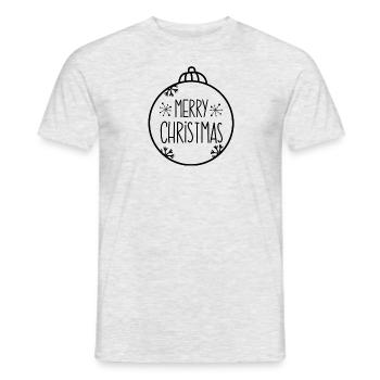 Merry Christmas Christmas bauble - Men's T-Shirt - heather grey - Front - AI Model Male 178 dark (178cm)