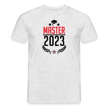 Abschluss 2023 - Master 2023 Studium Student Uni - Männer T-Shirt - Grau meliert - Vorne - AI Model Male 178 dark (178cm)