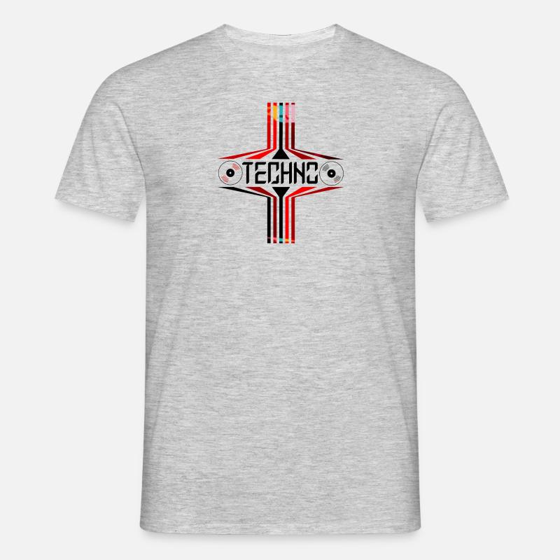 Techno - Rave - Party - Men's T-Shirt - heather grey
