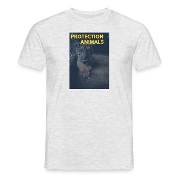 Protection des animaux - T-shirt homme - gris chiné - Devant - AI Model Male 178 dark (178cm)