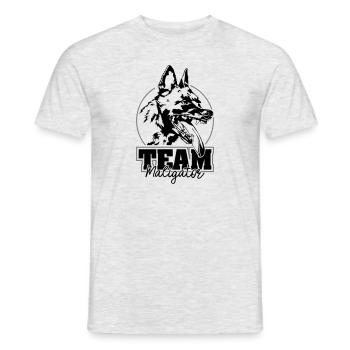 TEAM MALIGATOR Malinois Hundesport Hunde Wilsigns - Männer T-Shirt - Grau meliert - Vorne - AI Model Male 178 dark (178cm)