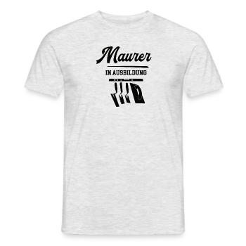 Maurer Ausbildung Maurerazubi Lehre Azubi Betonbau - Männer T-Shirt - Grau meliert - Vorne - AI Model Male 178 dark (178cm)