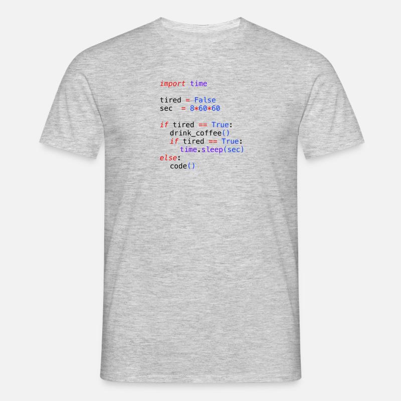 Python Code - Funny If Statement - Men's T-Shirt - heather grey
