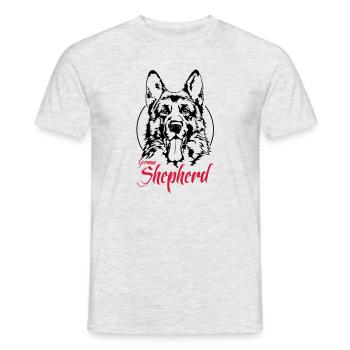 Berger allemand chien chiens wilsigns berger - T-shirt homme - gris chiné - Devant - AI Model Male 178 dark (178cm)